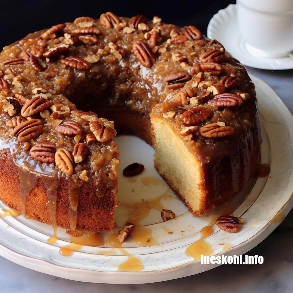 Pecan Upside Down Cake Recipe | InesKohl Kitchen