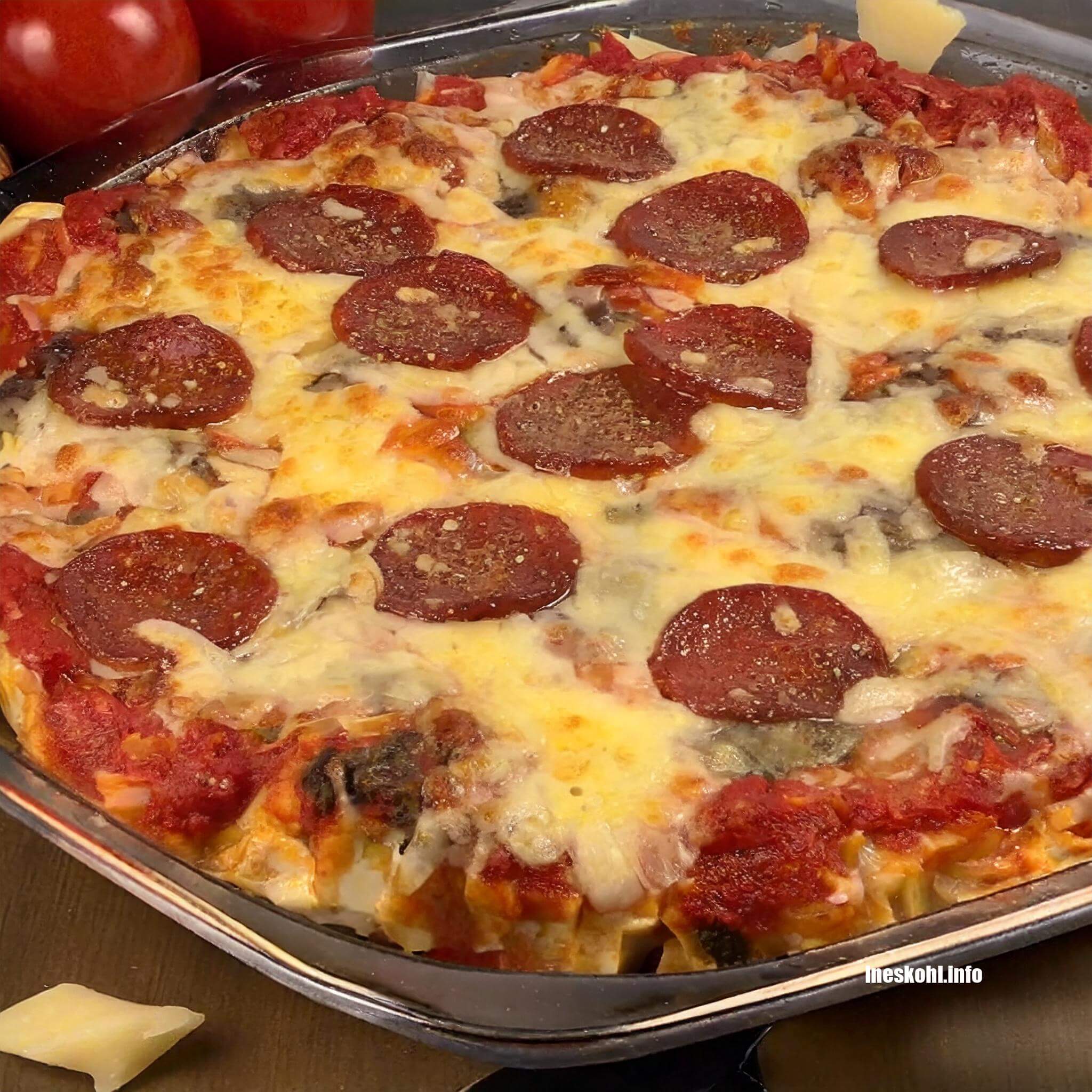 Pepperoni Pizza Casserole InesKohl Kitchen