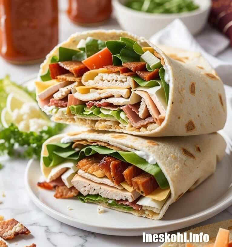 Turkey Ranch Bacon Club Wraps